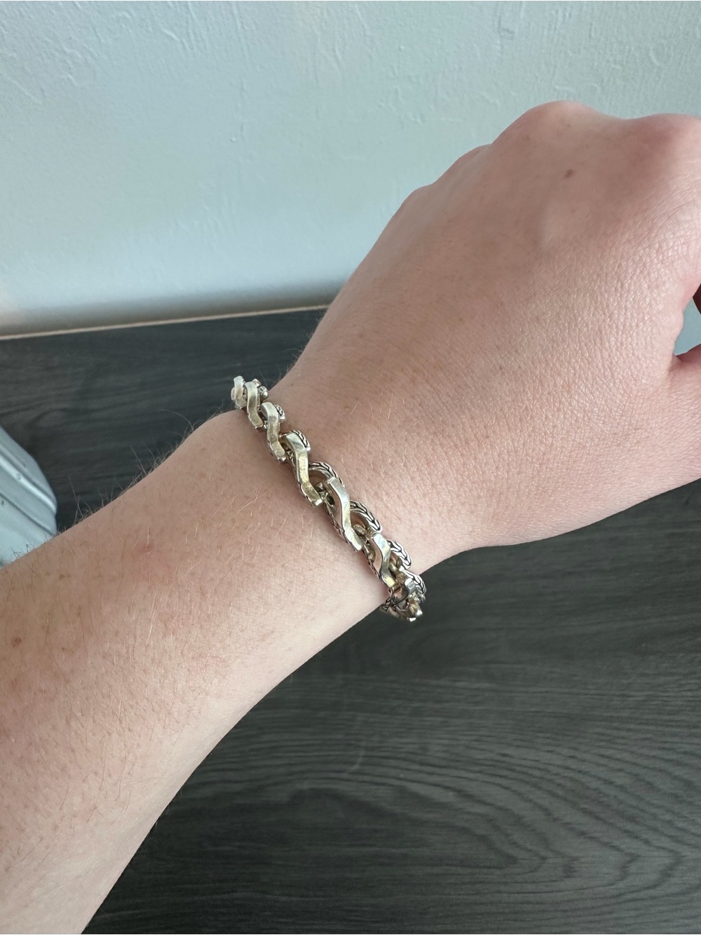 John Hardy Two-Tone Chain Link Bracelet 8” - Picture 5 of 6